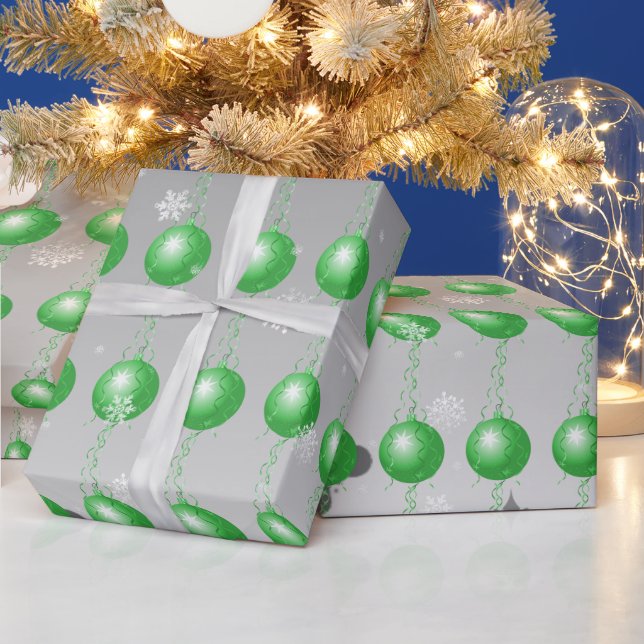 Grünes Extravagantes Weihnachtsschmuckpapier Geschenkpapier (Feiertage)