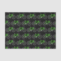 Grünes Fahrrad auf dem schwarzen Gewebe