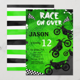 Grünes Fahrrad Einladung zum Geburtstag