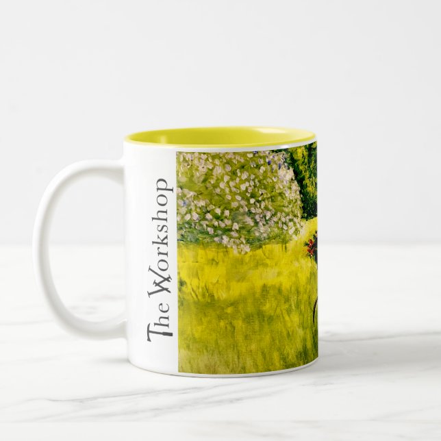 Grünes Fahrrad Frühling Tasse (Links)