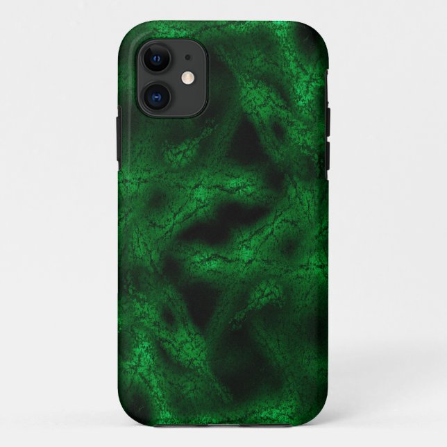 Grünes Fantasiemuster Case-Mate iPhone Hülle (Rückseite)