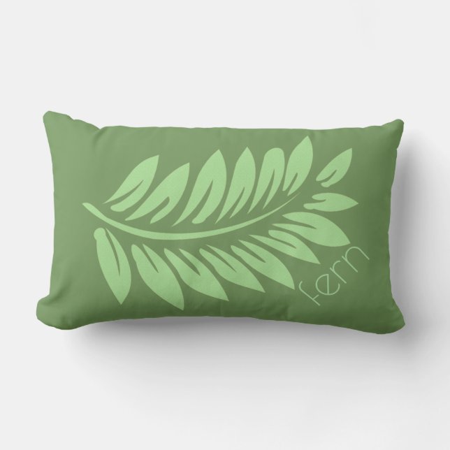 Grünes Fern Außenkissen Kissen Für Draußen (Vorderseite)