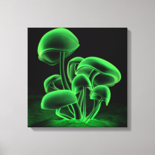 Grünes Fluoreszenz-Quadrat Leinwanddruck
