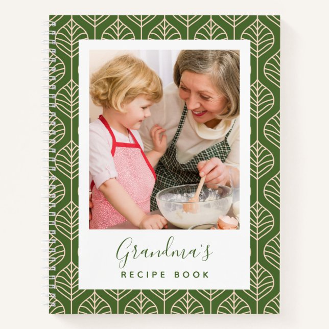 Grünes Foto Oma's Rezept Buch (Vorderseite)