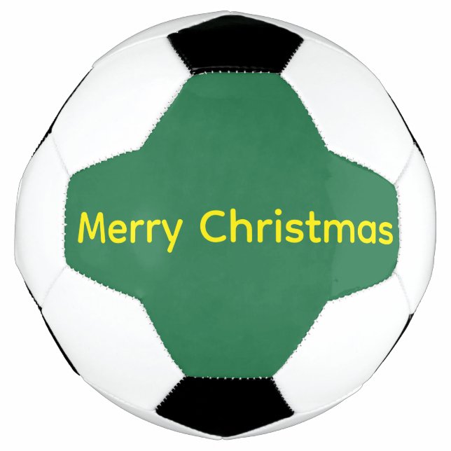 Grünes Frohe Weihnachten Fußball (Vorderseite)
