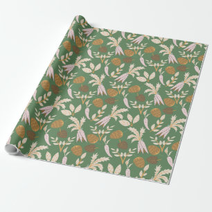 Grünes Frühjahrsmuster Geschenkpapier