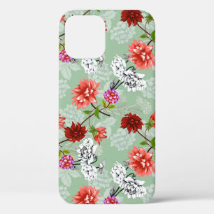 Grünes Frühlingsblumenmuster: Handgezeichnet Case-Mate iPhone Hülle