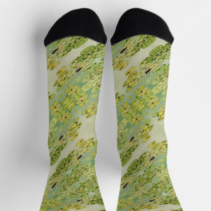 Grünes Gelbes Lippenbecken Wasser Socken