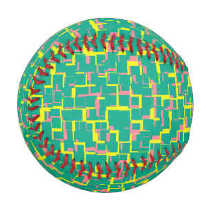 Grünes gelbes rosa Muster für digitale Camouflage Baseball