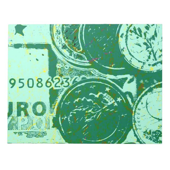 Grünes Geld Notizblock (Vorderseite)