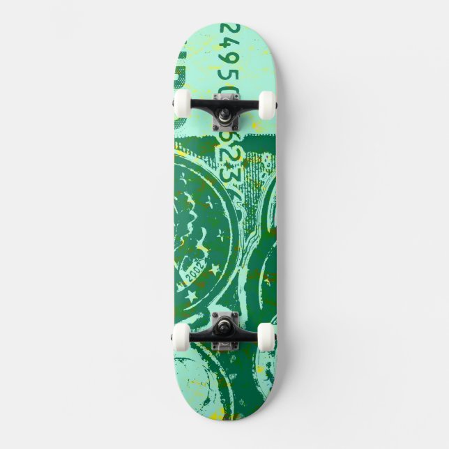 Grünes Geld Skateboard (Vorderseite)