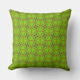 Grünes geometrisches Blumenmuster-Wurfkissen Kissen
