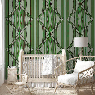 Grünes geometrisches Design Tapete