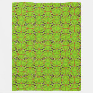 Grünes geometrisches Muster Fleece-Decke Fleecedecke