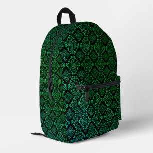 Grünes geometrisches Muster / Indianerausdruck Bedruckter Rucksack