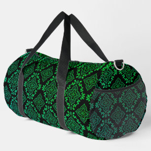 Grünes geometrisches Muster / indischer Druck  Duffle Bag