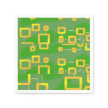 Grünes geometrisches Papier Napkin