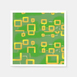 Grünes geometrisches Papier Napkin Serviette
