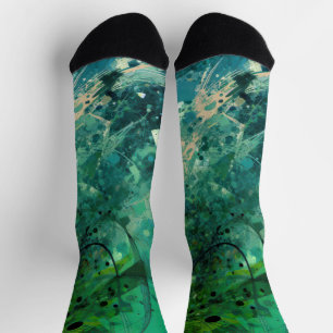Grünes Geräusch Abstrakt Socken