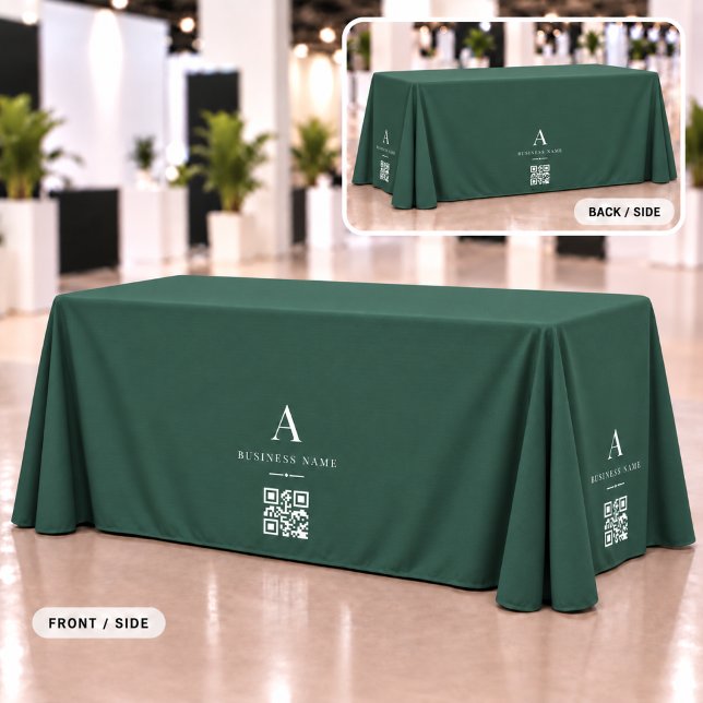 Grünes Geschäft QR-Code-Tischbanner Tischdecke (Von Creator hochgeladen)