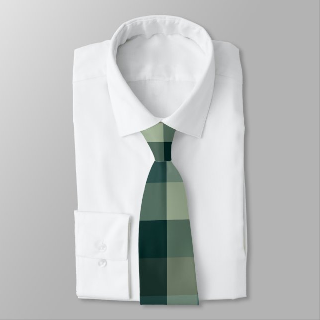 Grünes Gingham-Karo-Karo-Design  Krawatte (Gebunden)