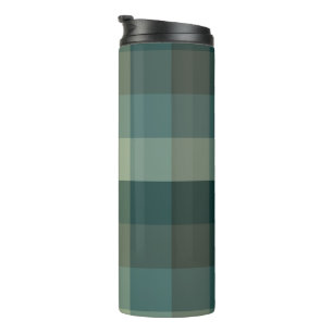 Grünes Gingham-Karo-Karo-Design  Thermosbecher