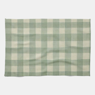 Grünes Gingham-Küchentuch Geschirrtuch