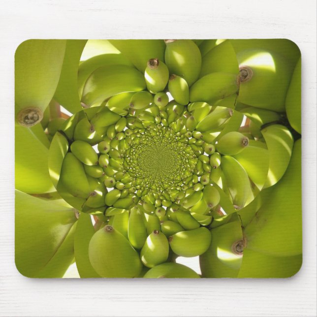 Grünes Gold: Banane der tropischen Drehung Kaleido Mousepad (Vorne)