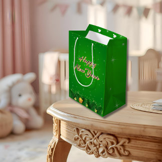Grünes Gold Neujahrsgeschenktüte Mittlere Geschenktüte