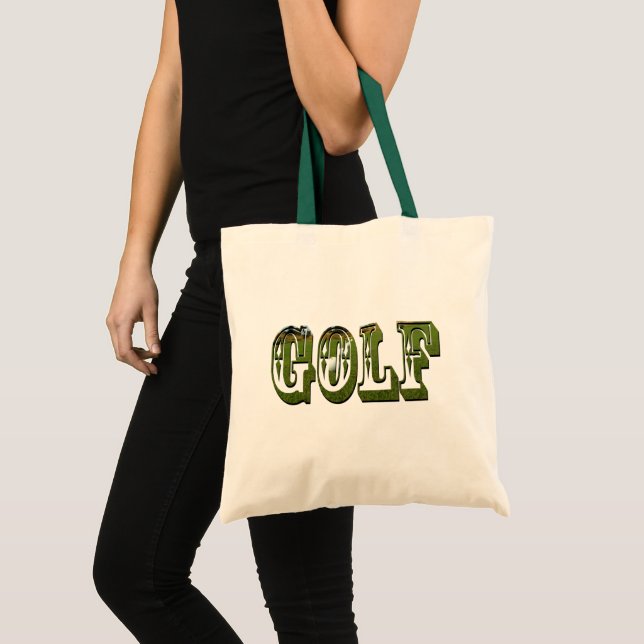grünes golfdimensionales Logo, Tragetasche (Vorderseite (Produkt))