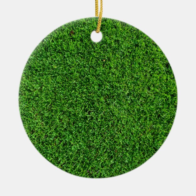 Grünes Gras-Beschaffenheit Keramikornament (Vorne)