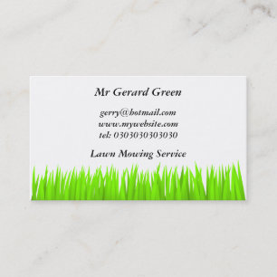 Grünes Gras, Rasen-mähender Service Visitenkarte