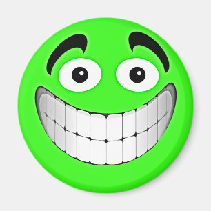 Grünes großes grünes Gesicht Magnet