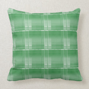 Grünes großes kariertes Throw-Kissen 20" x 20" Kissen