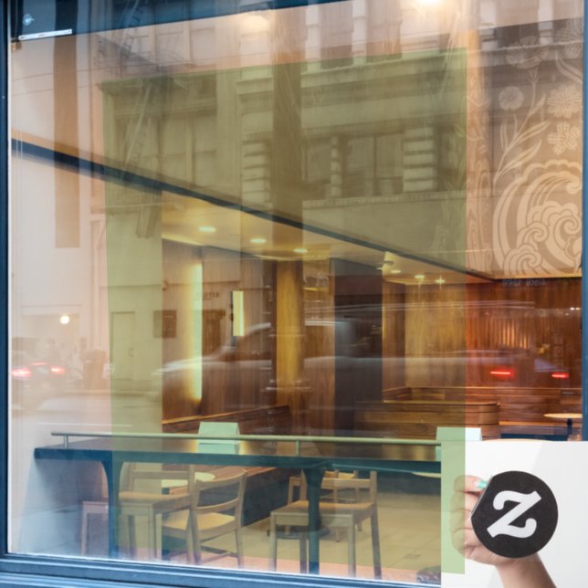 Grünes Großfenster 52 x 72 Zoll Fensteraufkleber (Café-Fenster)