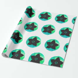 Grünes Hawaiianisches Blume-Muster Geschenkpapier