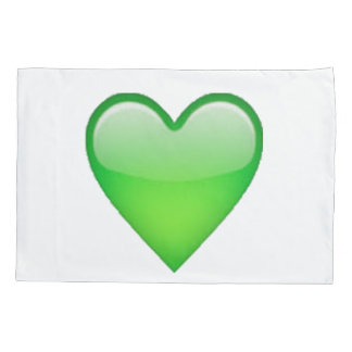 Grünes Herz - Emoji Kissenbezug