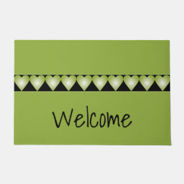 Grünes Herz im Detail Fußmatte