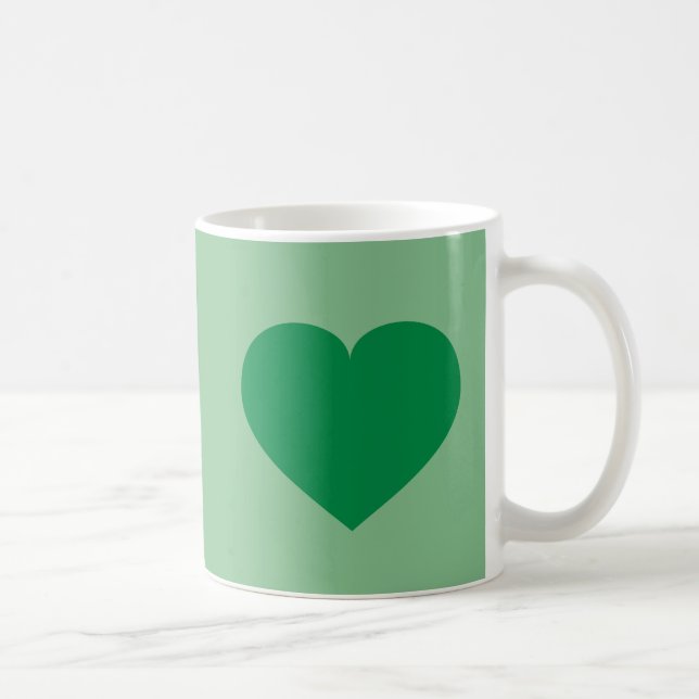 Grünes Herz Kaffeetasse (Rechts)