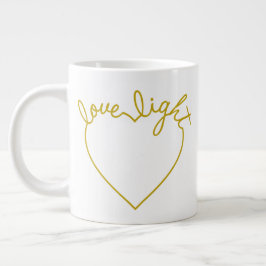 Grünes Herz - Liebe Licht Jumbo-Tasse