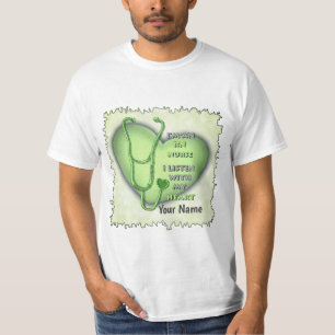 Grünes Herz RN examinierte Krankenschwester T-Shirt