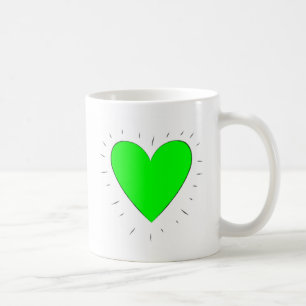 Grünes Herz - Tasse