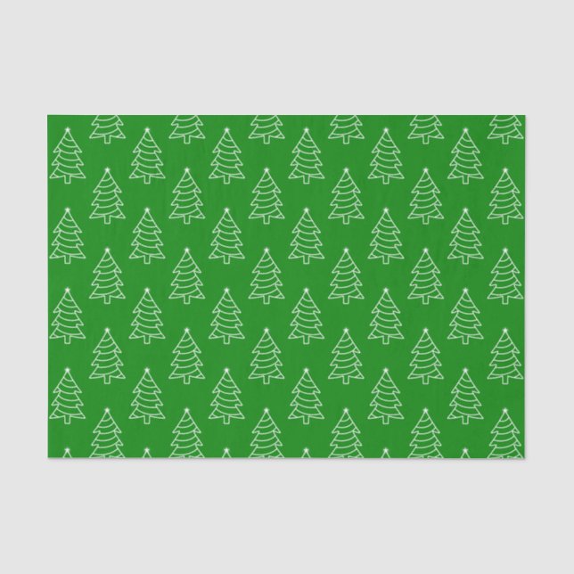 Grünes Hintergrundpapier zu Weihnachtsbaum Seidenpapier (Vorderseite)