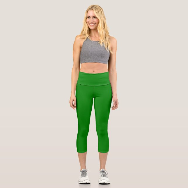 Grünes Hochwaldkraut Capri Leggings (Vorderseite)