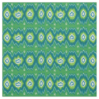 Grünes Ikat Leinen-Gewebe Stoff