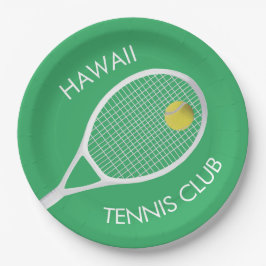 Grünes, individuell regulierbares Tennis Club Pappteller