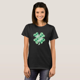 Grünes irisches Vierblättriges Kleeblatt T-Shirt