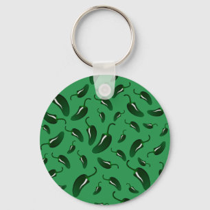 Grünes Jalapeno-Paprikaschoten-Muster Schlüsselanhänger