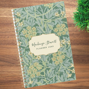 Grünes Jasmin-Blumenmuster 2026 Planer