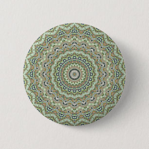 Grünes Kaleidoskop Button